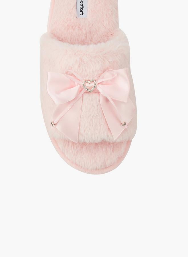 Le Confort Women Faux Fur Bedroom Slippers - Image 4